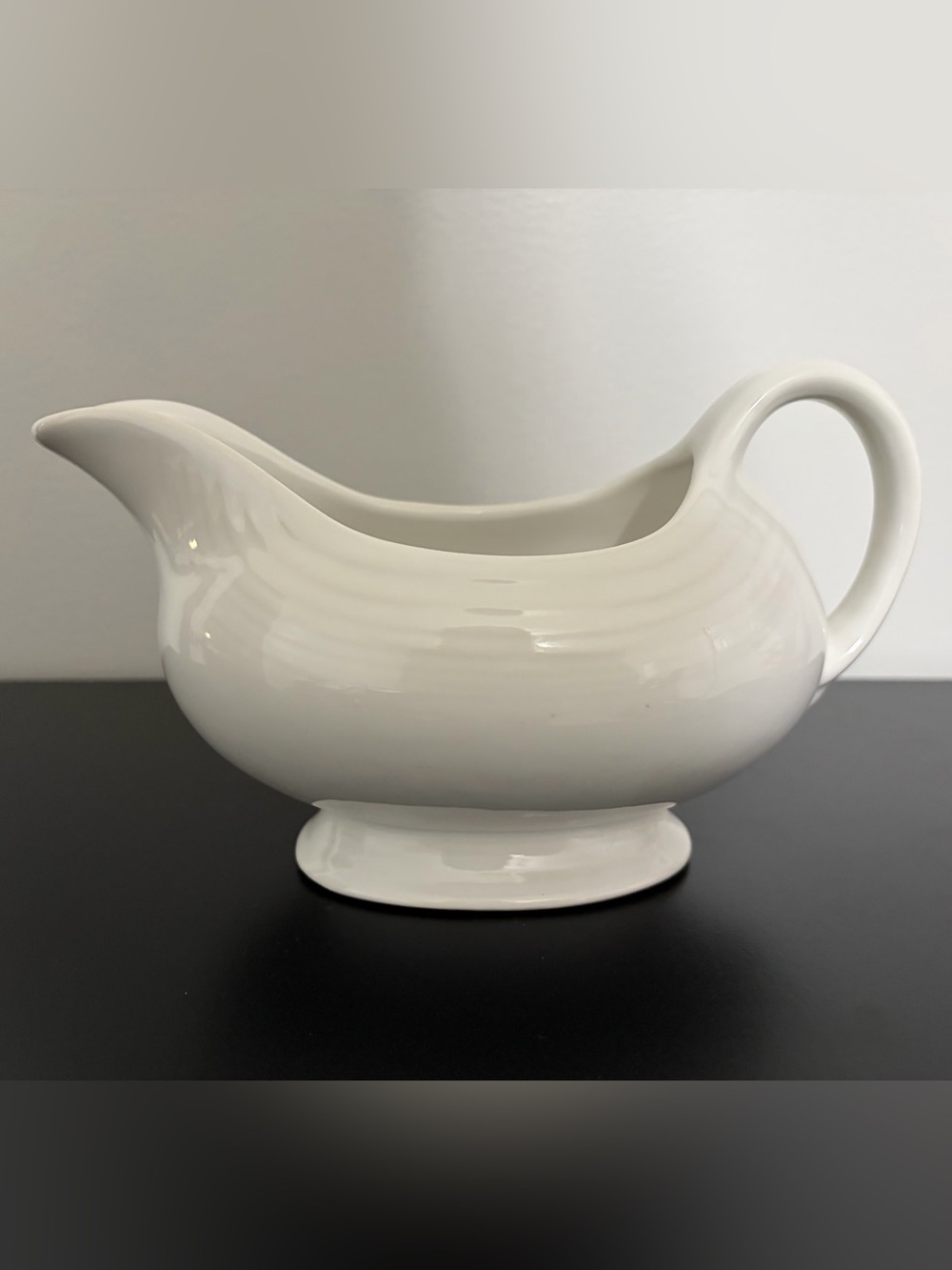 Fiestaware White Ceramic Gravy Boat